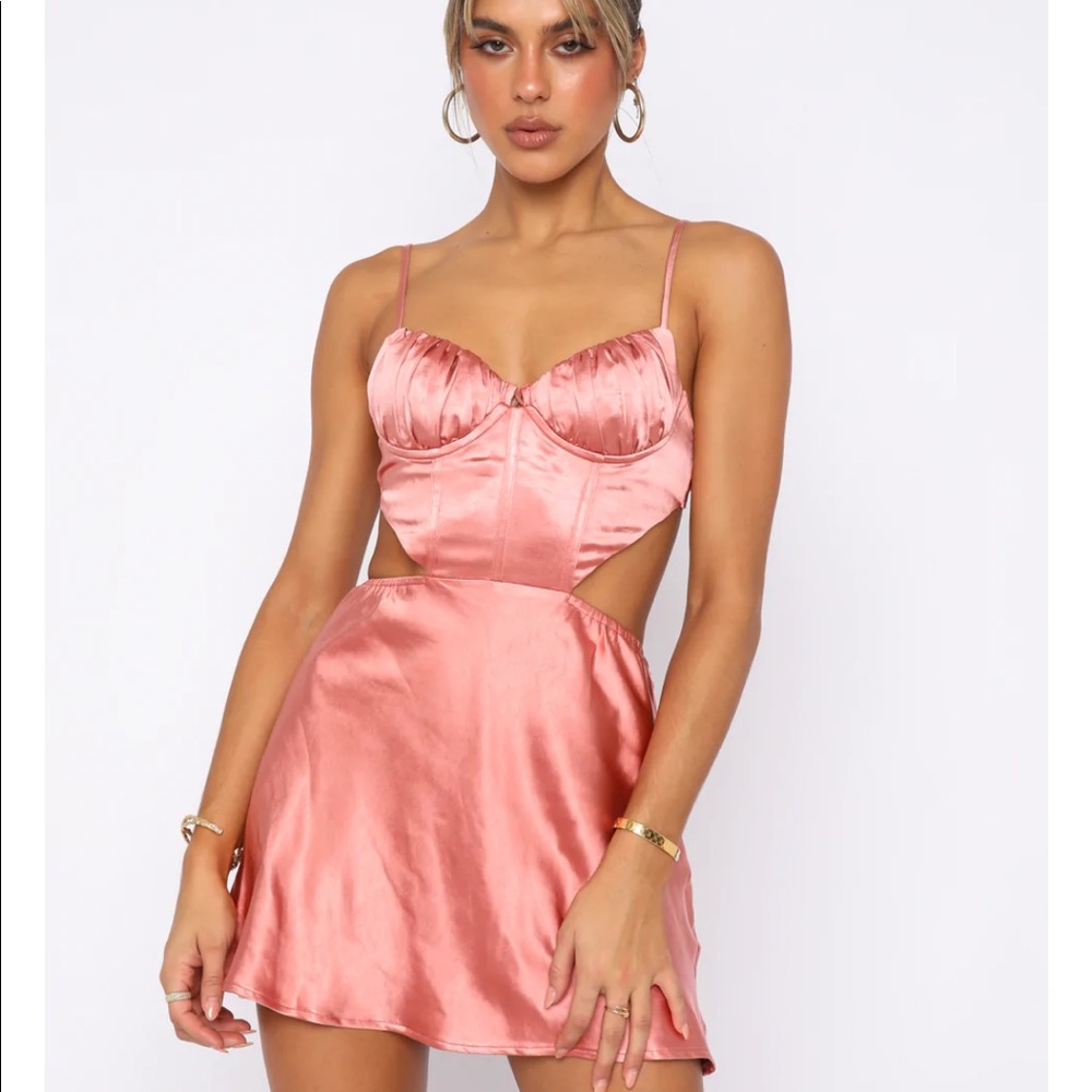 Centre Of The Party Mini Dress Terracotta white fox boutique